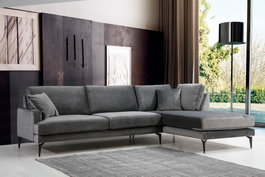 Atelier Del Sofa Papira Corner Right (L3+Chl) - Anthracite